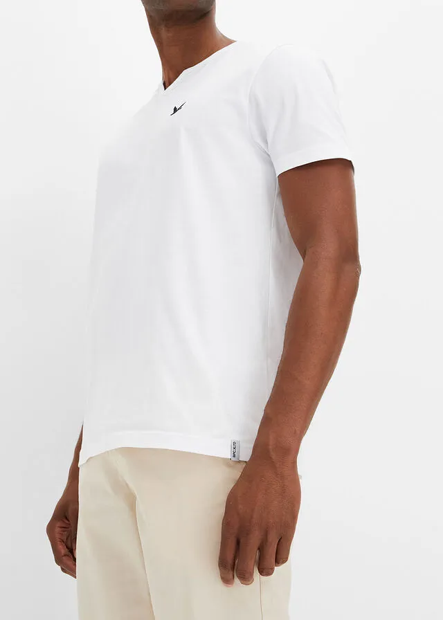 Camiseta con corte cómodo (2 unidades) Blanco-negro